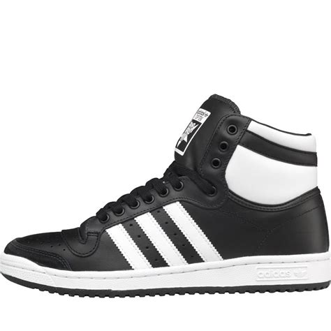 adidas top ten white black